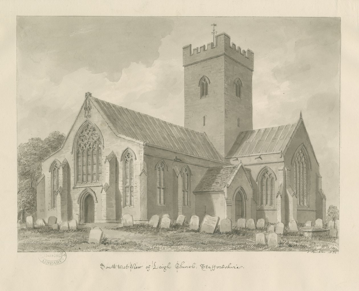 Chiesa di Leigh da John Buckler