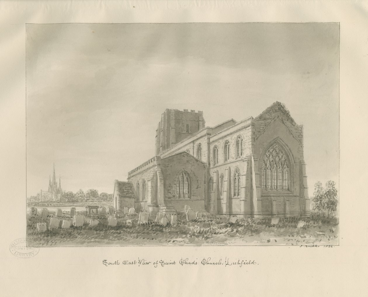 Lichfield - Chiesa di San Chad da John Buckler