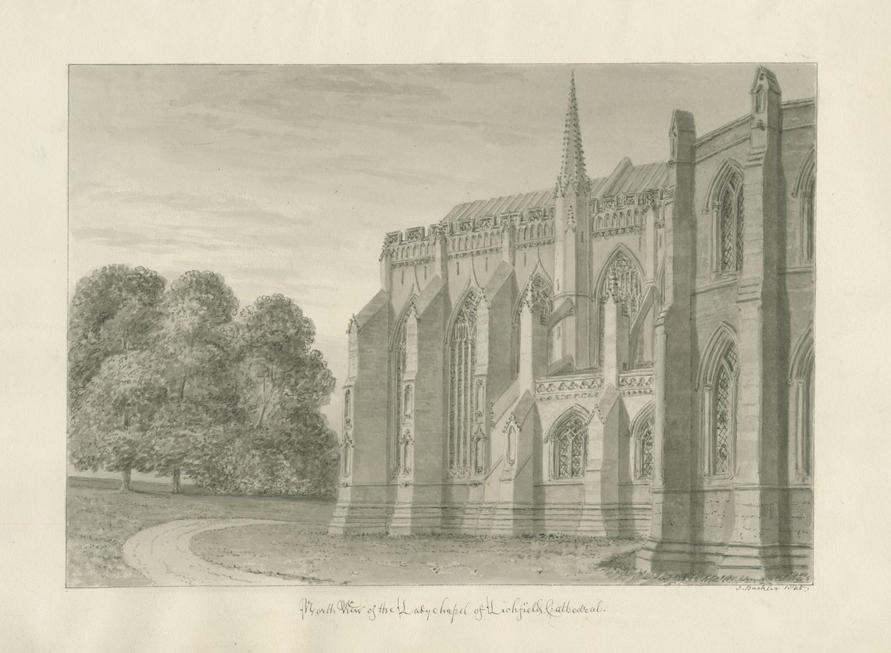 Cattedrale di Lichfield - Vista nord da John Buckler
