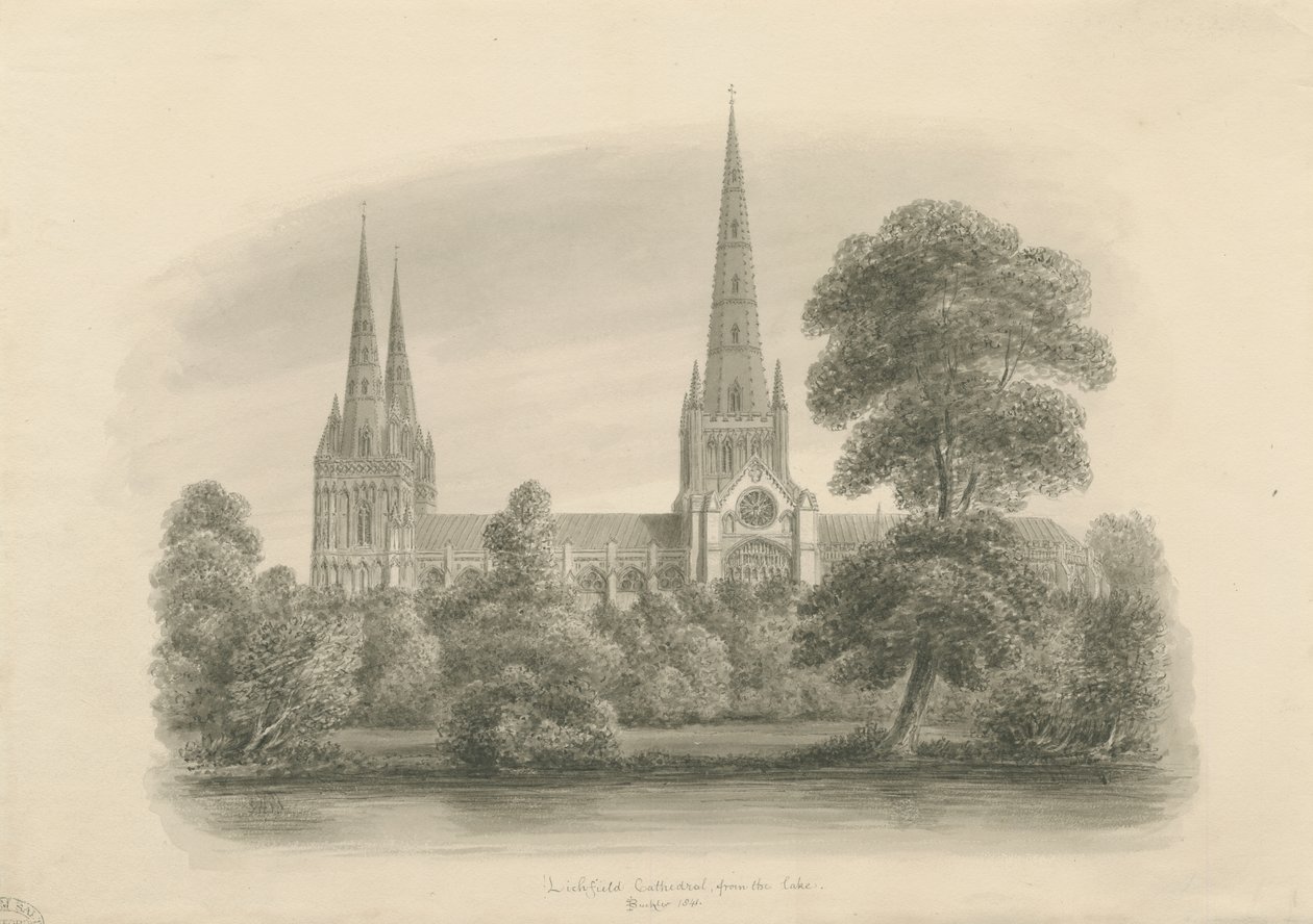Cattedrale di Lichfield - Vista Sud da John Buckler