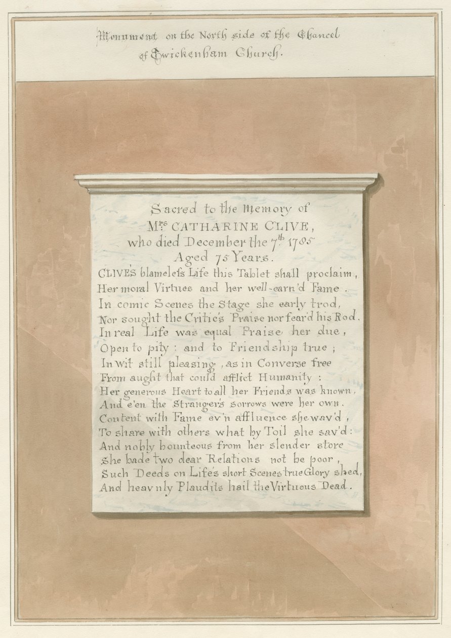 Middlesex - Chiesa di Twickenham - Monumento da John Buckler