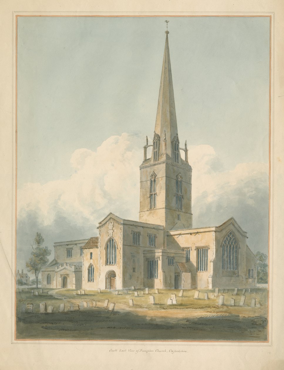 Oxfordshire - Chiesa di Bampton, 1802 da John Buckler
