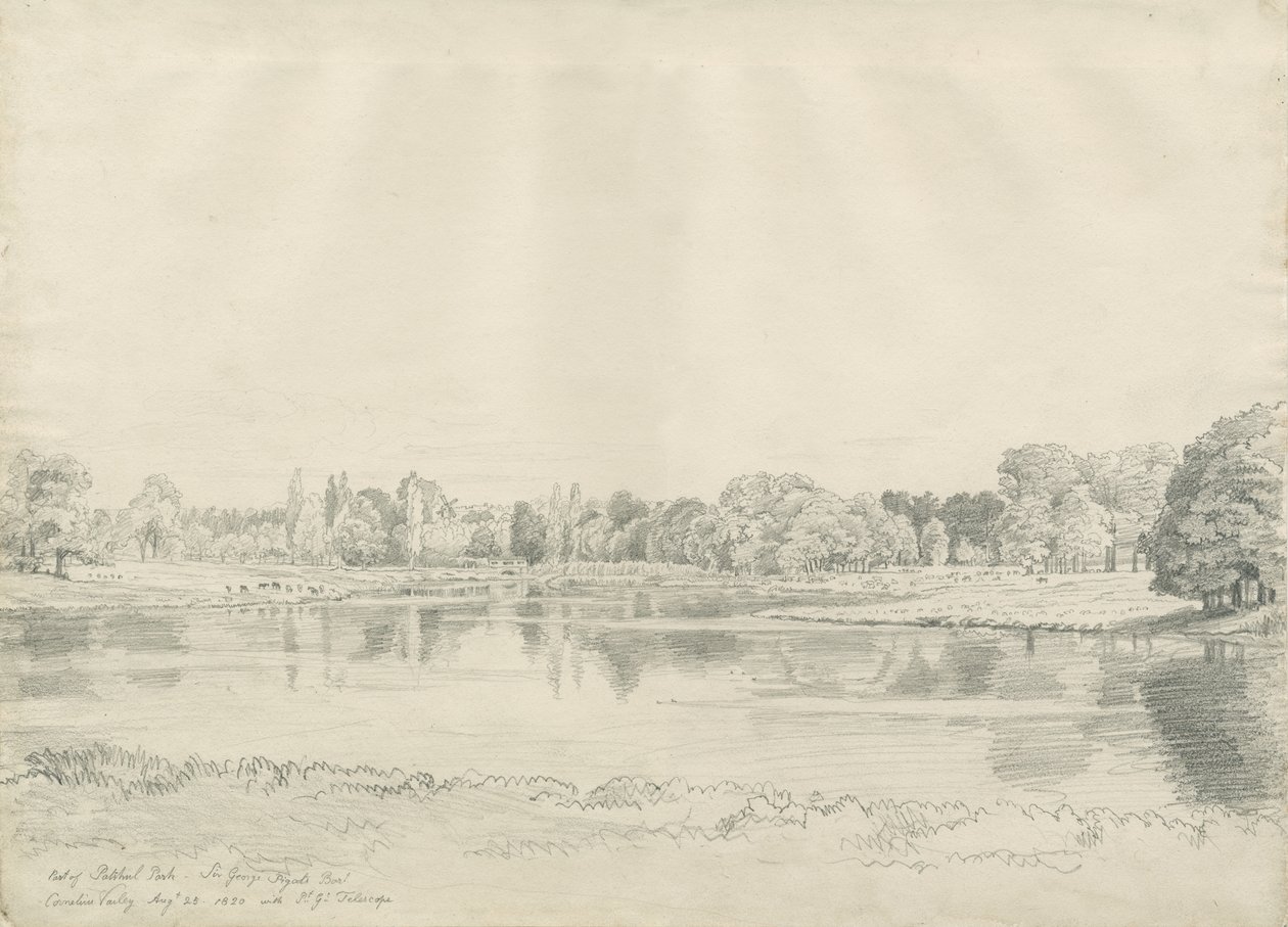 Patshull House - Parco e Piscina da John Buckler