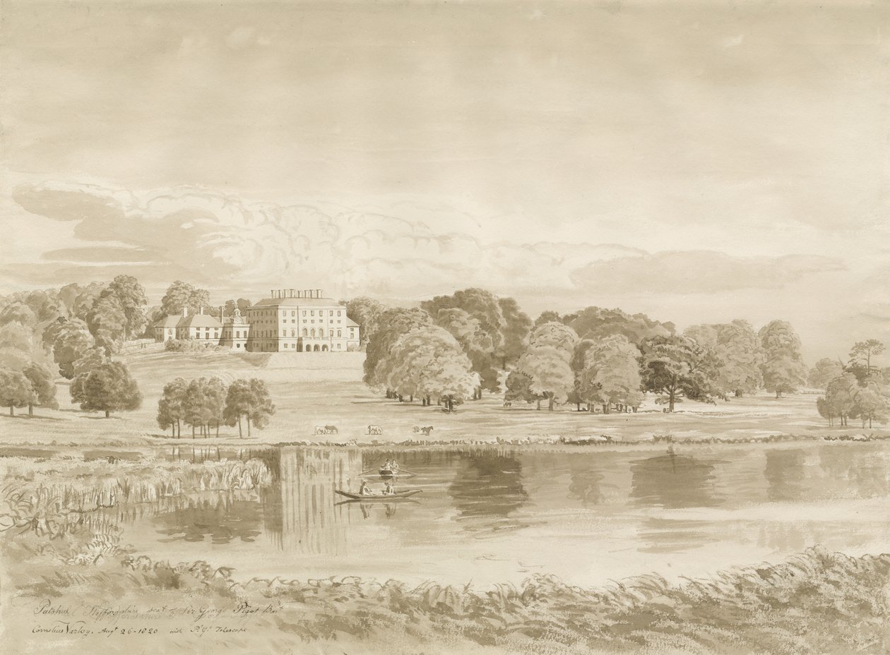 Patshull House: disegno a seppia, 26 ago 1820 da John Buckler
