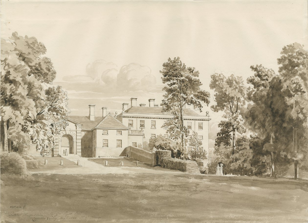Patshull House, agosto 1820 da John Buckler