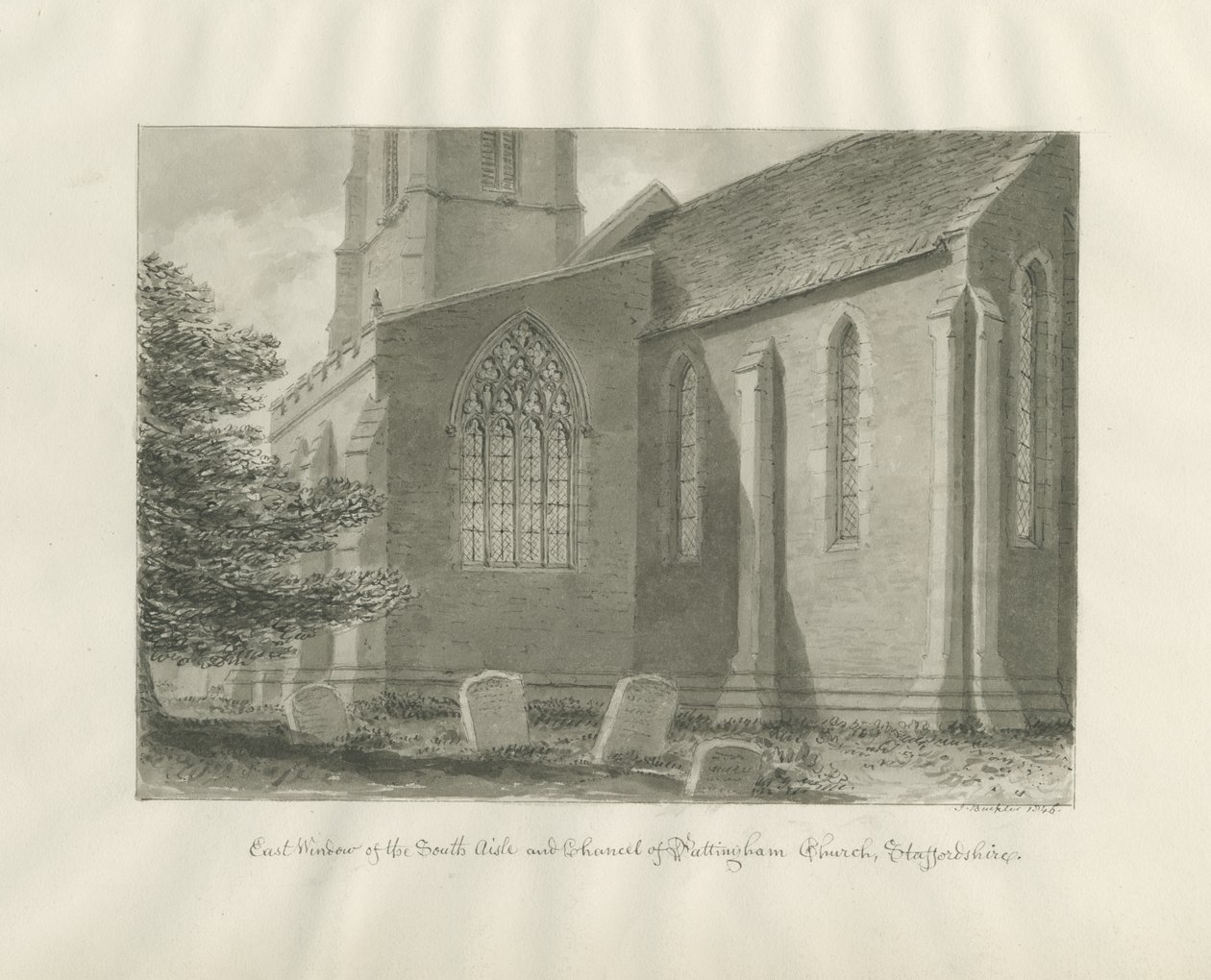 Chiesa di Pattingham - Finestra est da John Buckler