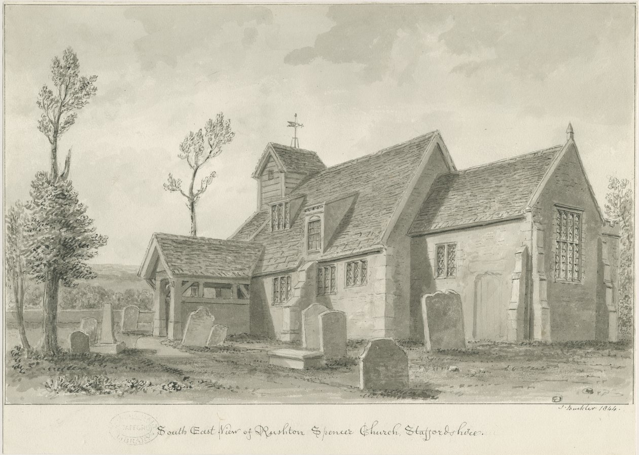 Chiesa di Rushton Spencer da John Buckler