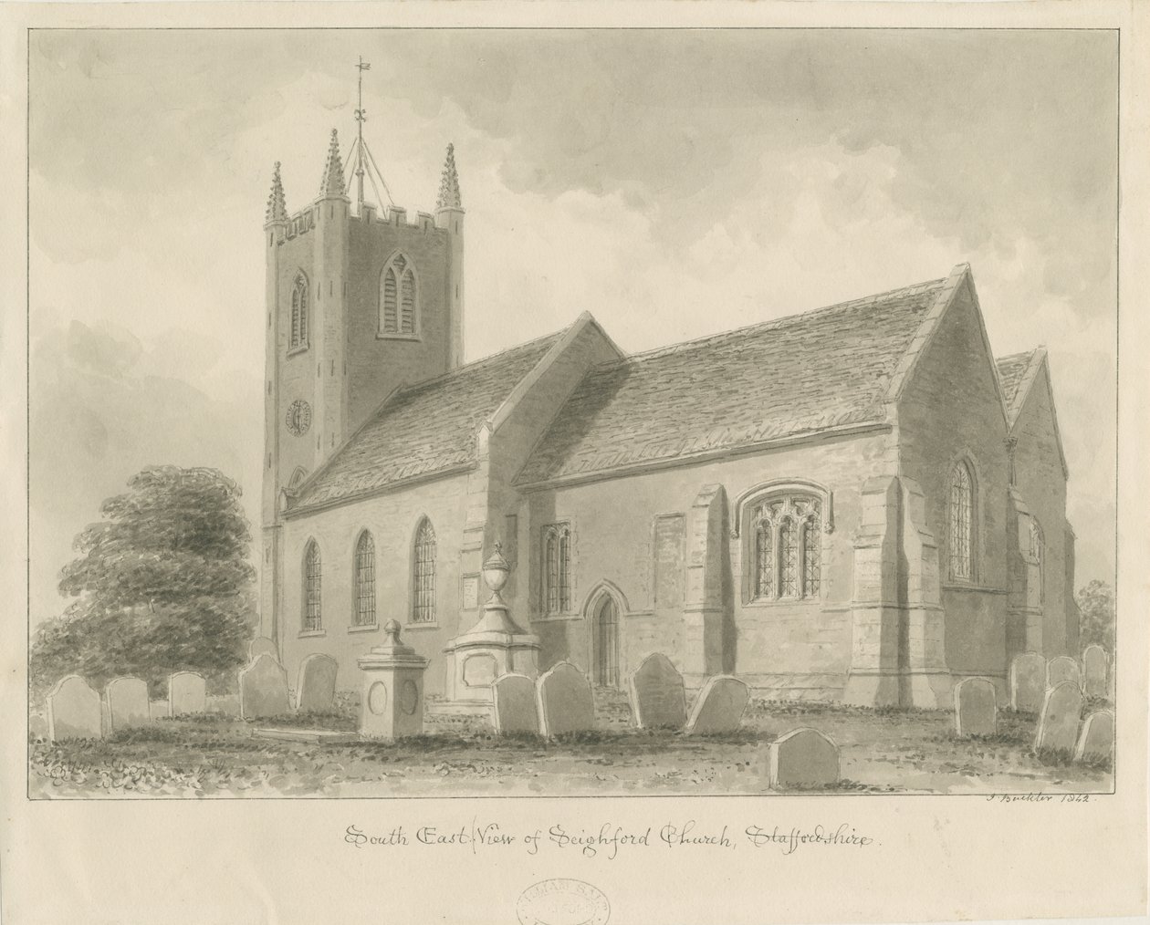 Chiesa di Seighford da John Buckler