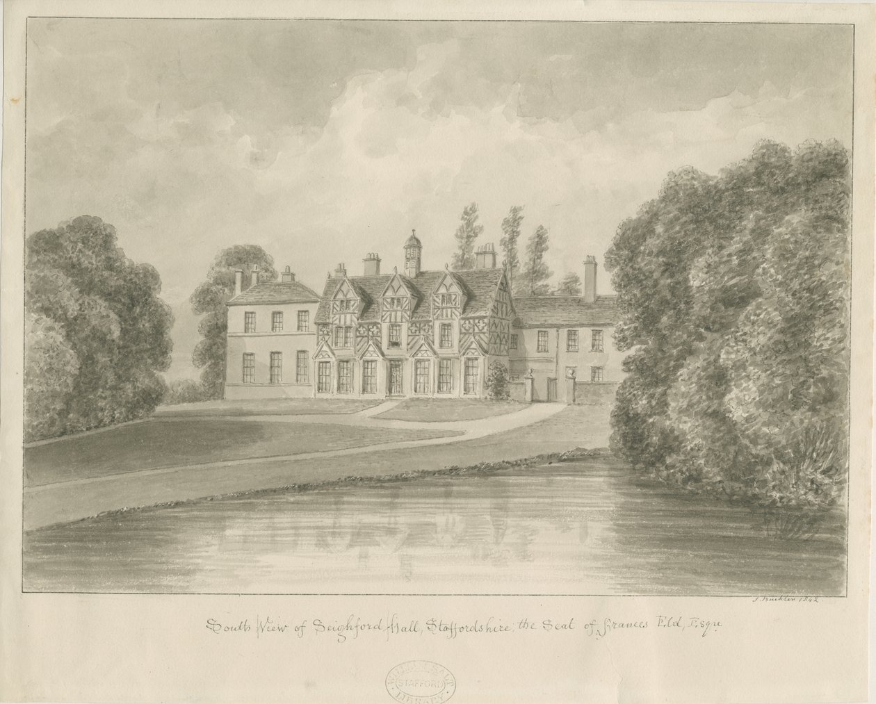 Seighford Hall da John Buckler
