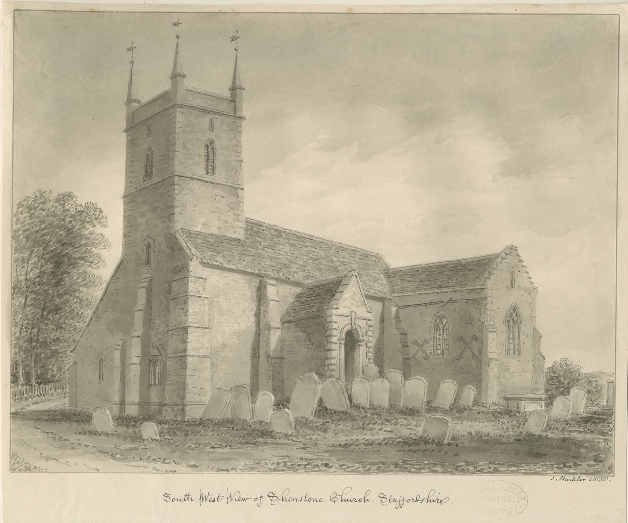Chiesa di Shenstone da John Buckler
