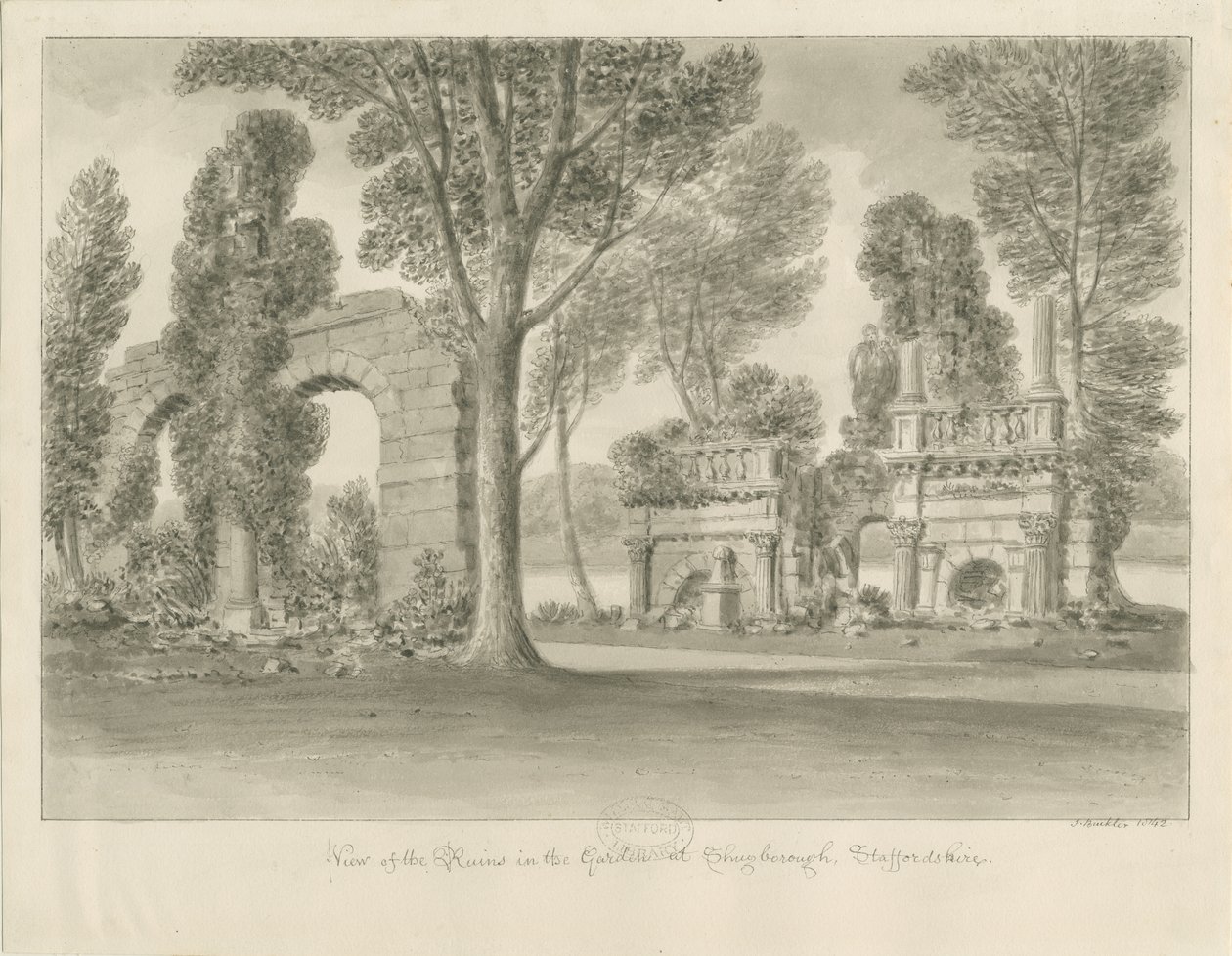 Shugborough - Rovine nel giardino da John Buckler