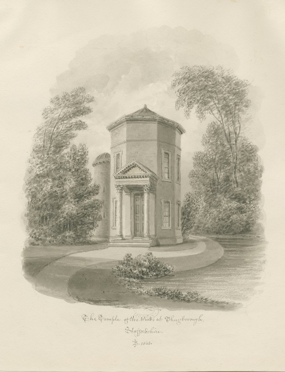 Shugborough - Tempio dei Venti da John Buckler