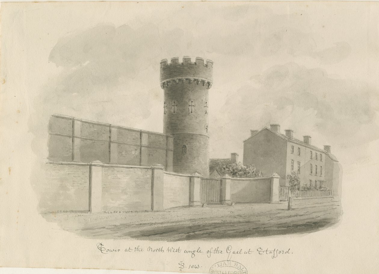 Stafford - Torre rotonda della prigione da John Buckler