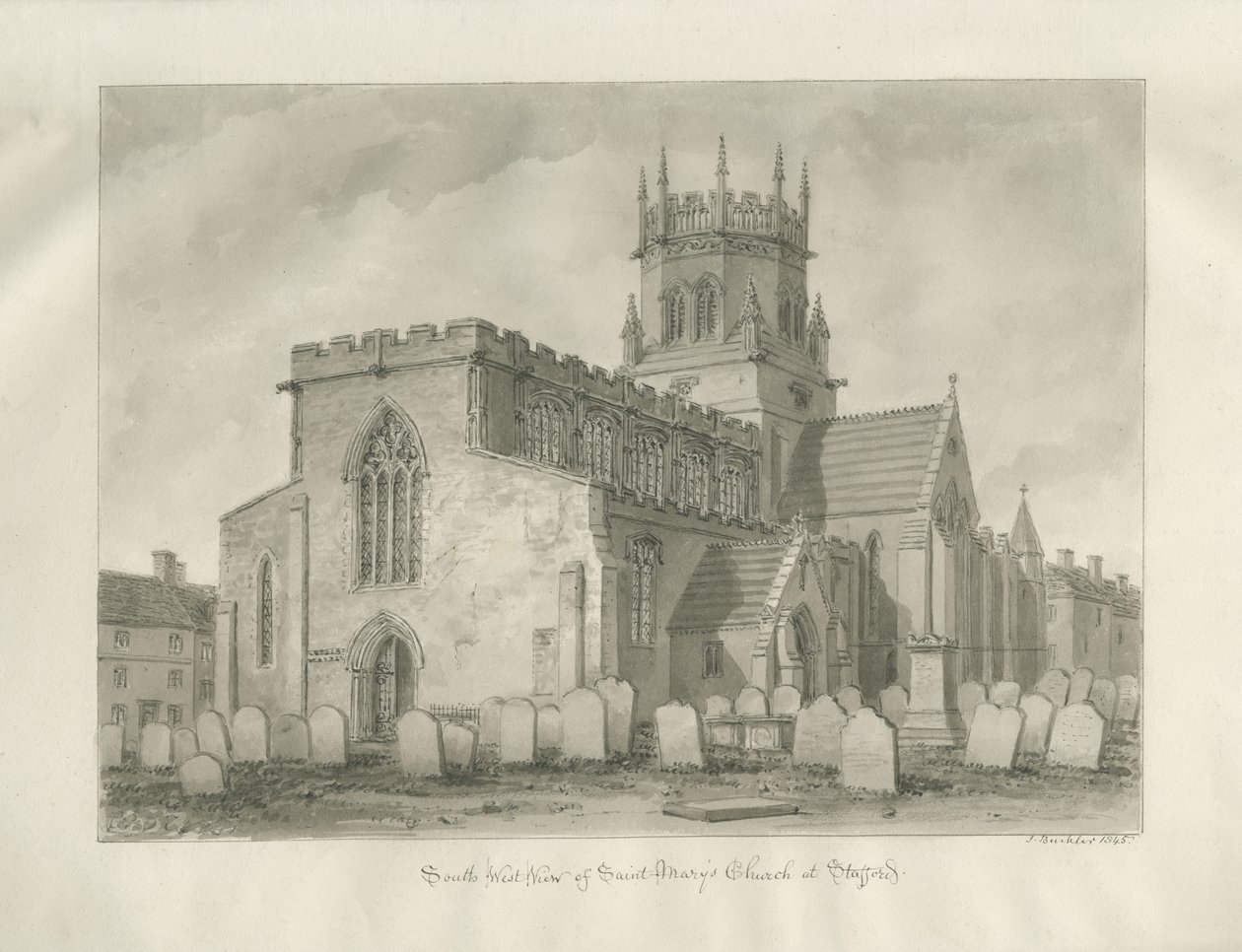 Stafford - Chiesa di Santa Maria da John Buckler