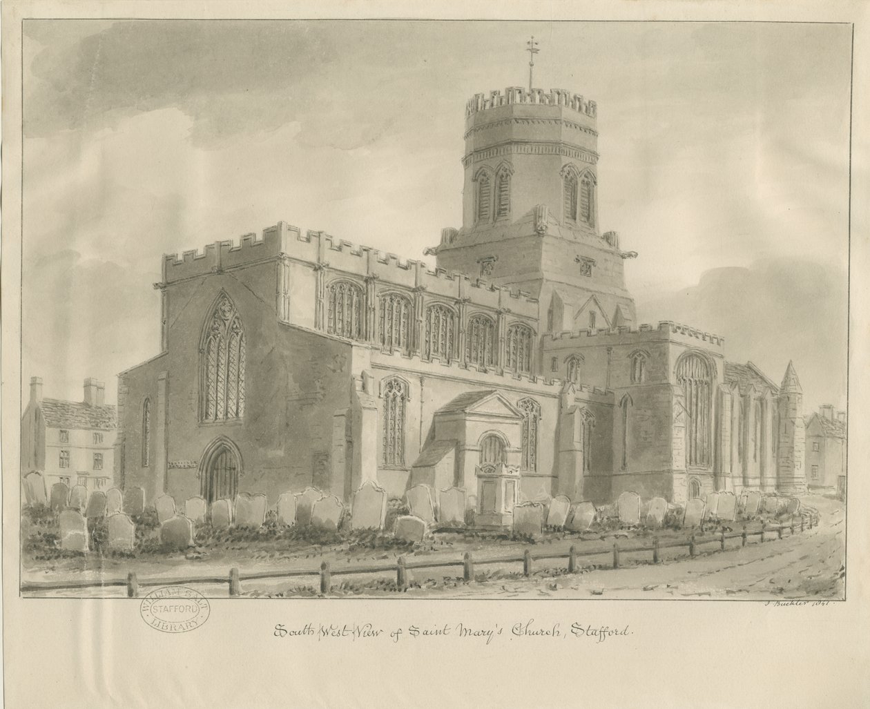 Stafford - Chiesa di Santa Maria da John Buckler