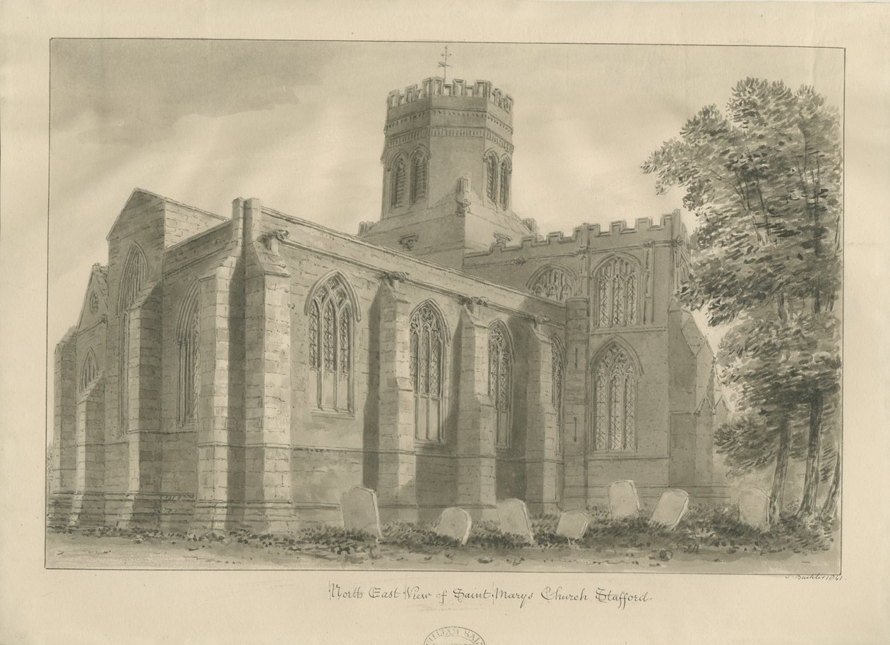 Stafford - Chiesa di St. Mary da John Buckler