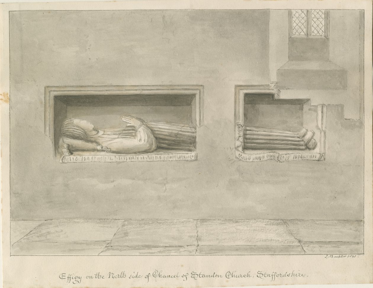 Chiesa di Standon - Tomba murale [a Nicholas Hyde] da John Buckler