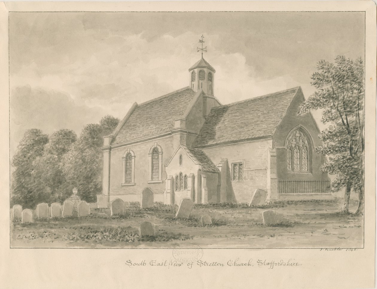 Chiesa di Stretton da John Buckler
