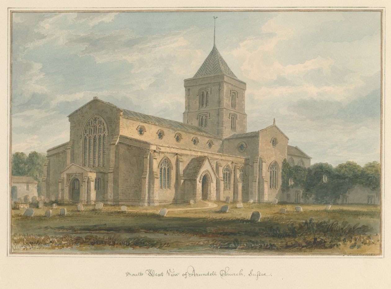 Sussex - Chiesa di Arundel, 1804 da John Buckler