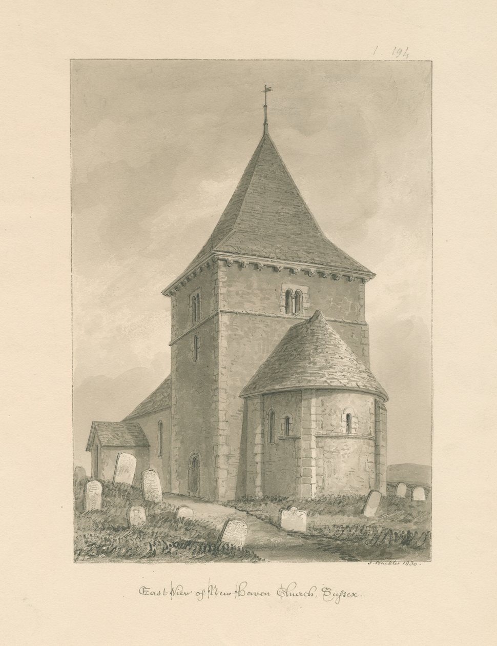 Sussex - Chiesa di Newhaven da John Buckler
