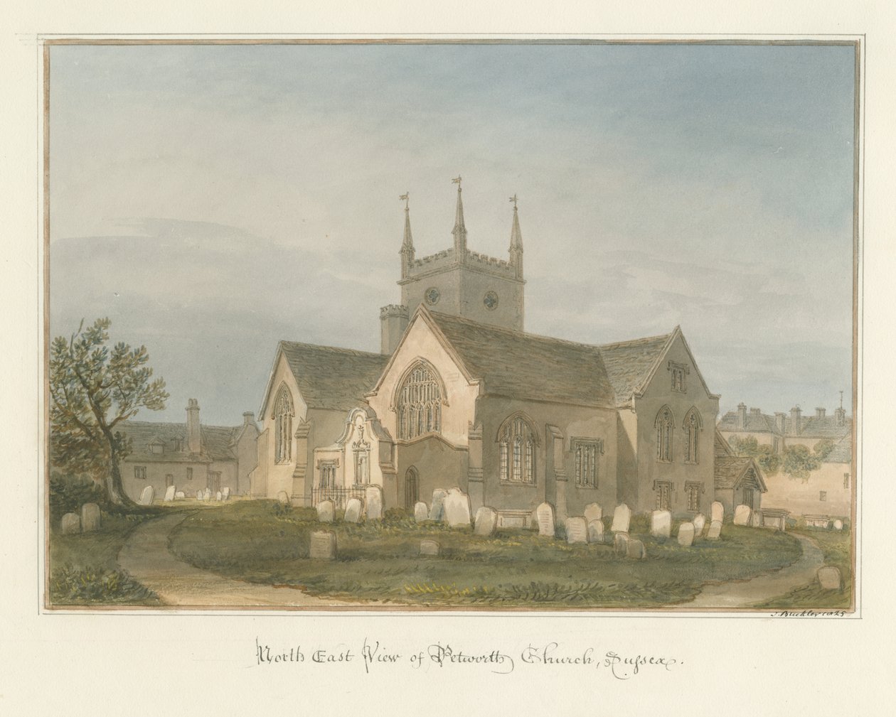 Sussex - Chiesa di Petworth, 1825 da John Buckler