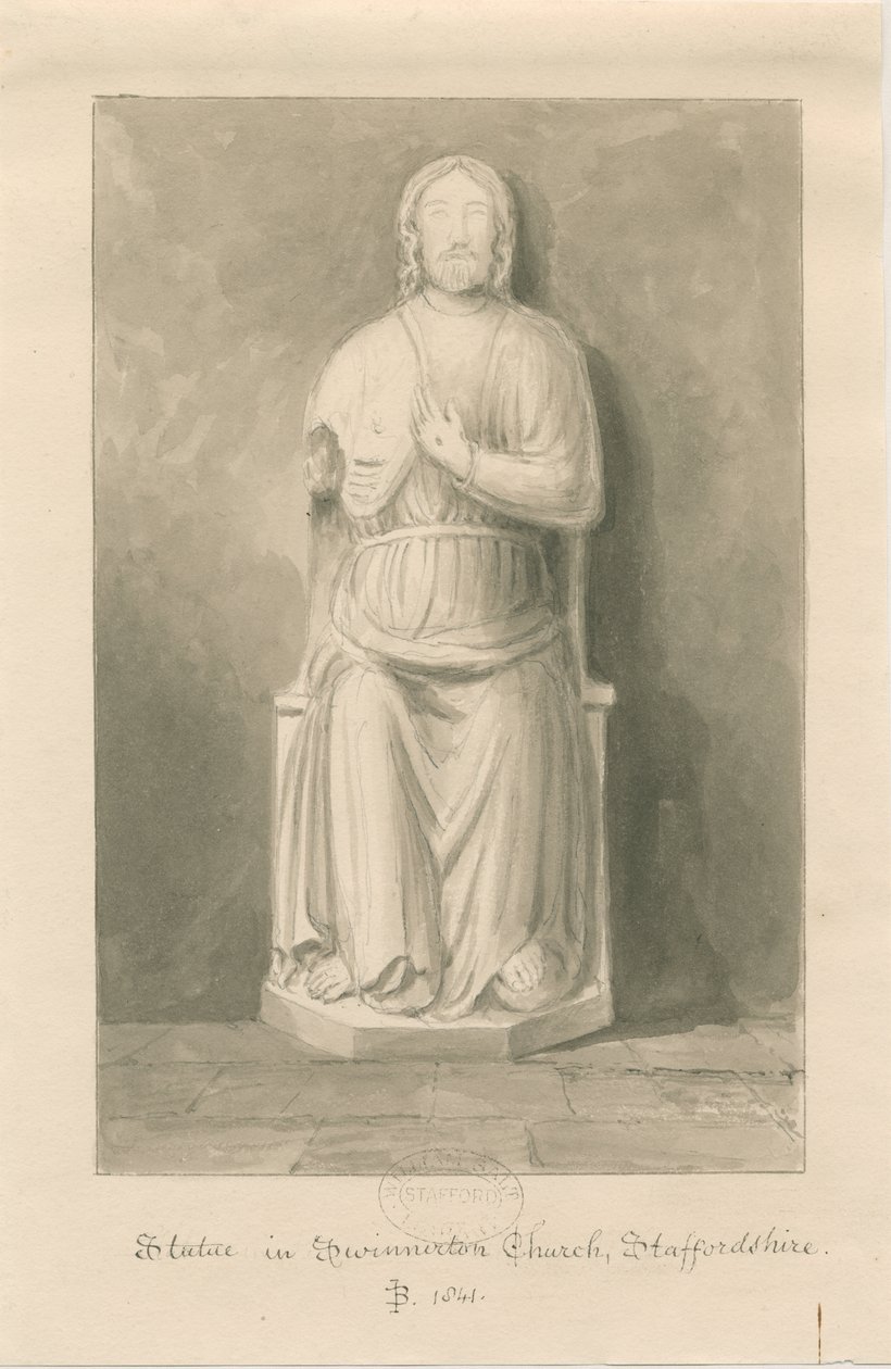Chiesa di Swynnerton - Statua di Gesù Cristo da John Buckler