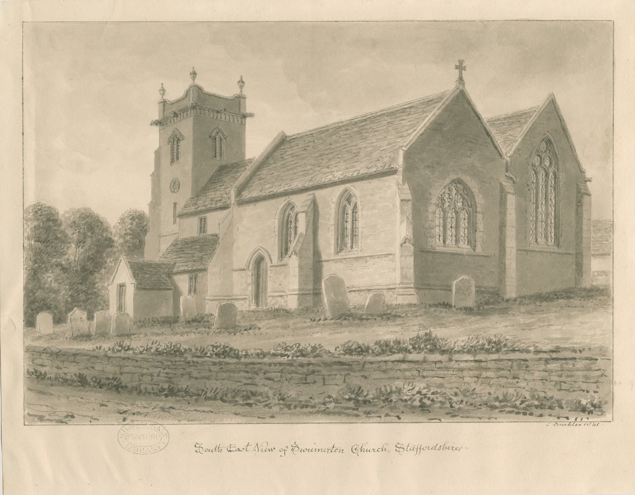 Chiesa di Swynnerton da John Buckler