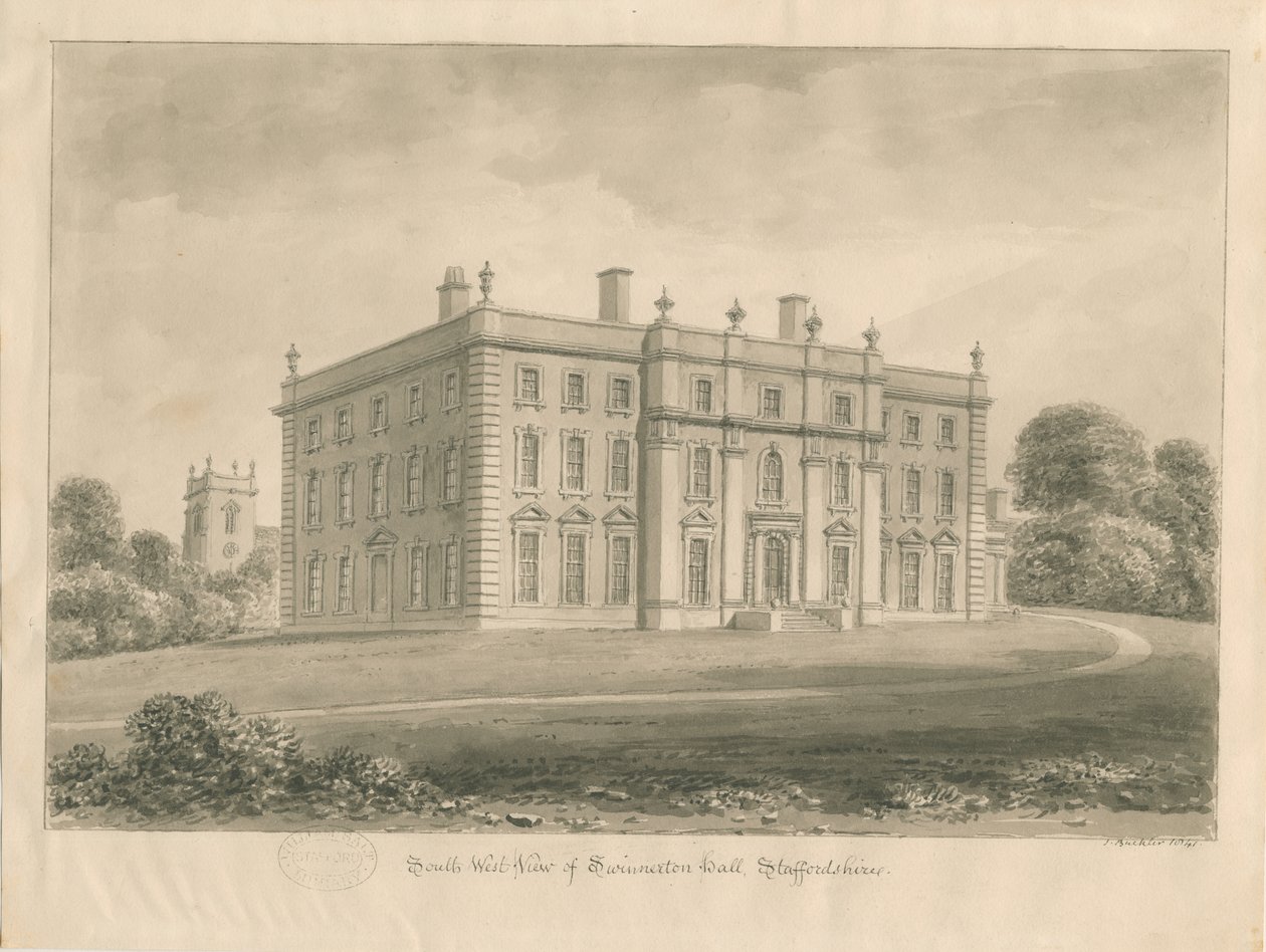 Swynnerton Hall | John Buckler | Stampa d'arte