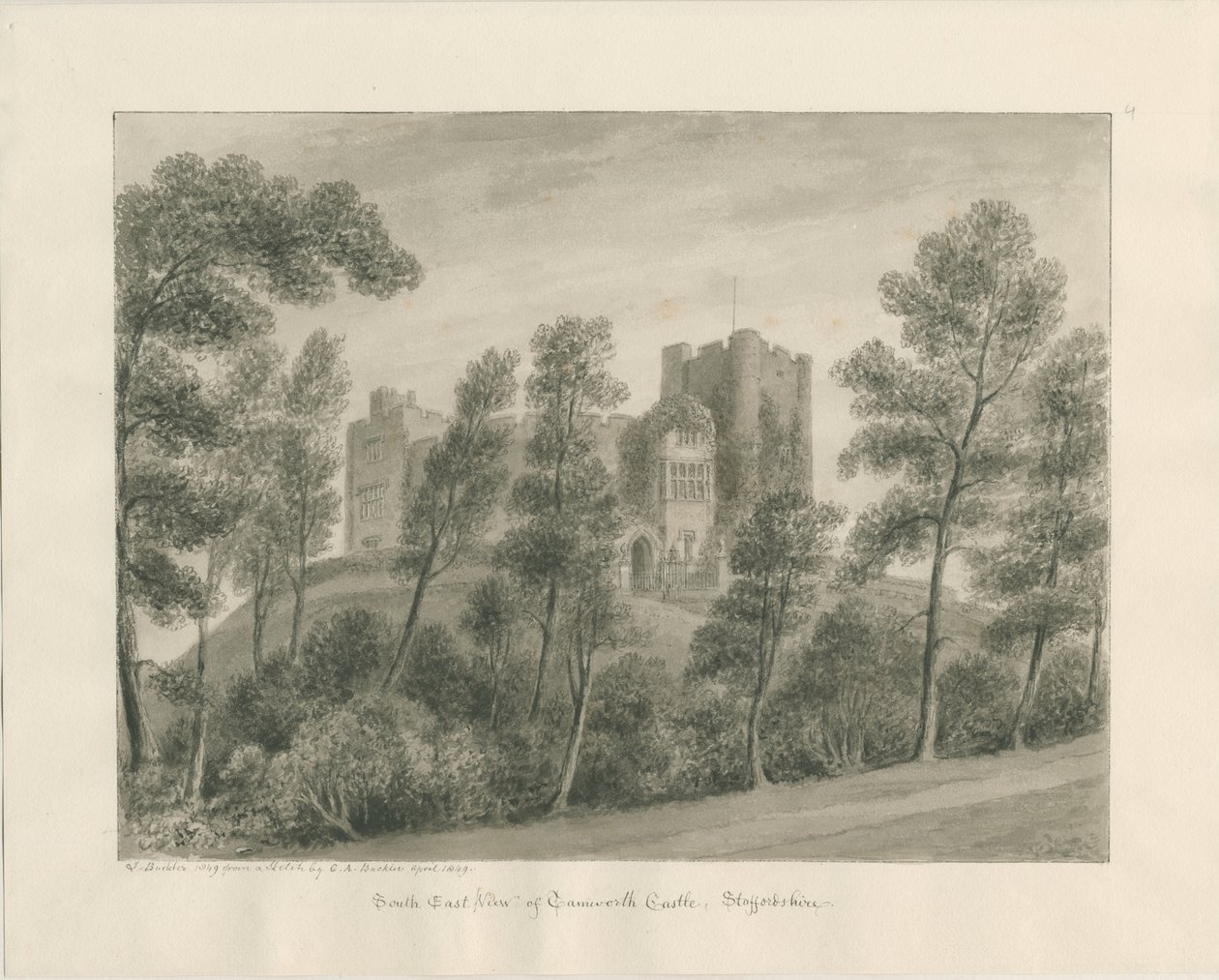 Castello di Tamworth da John Buckler