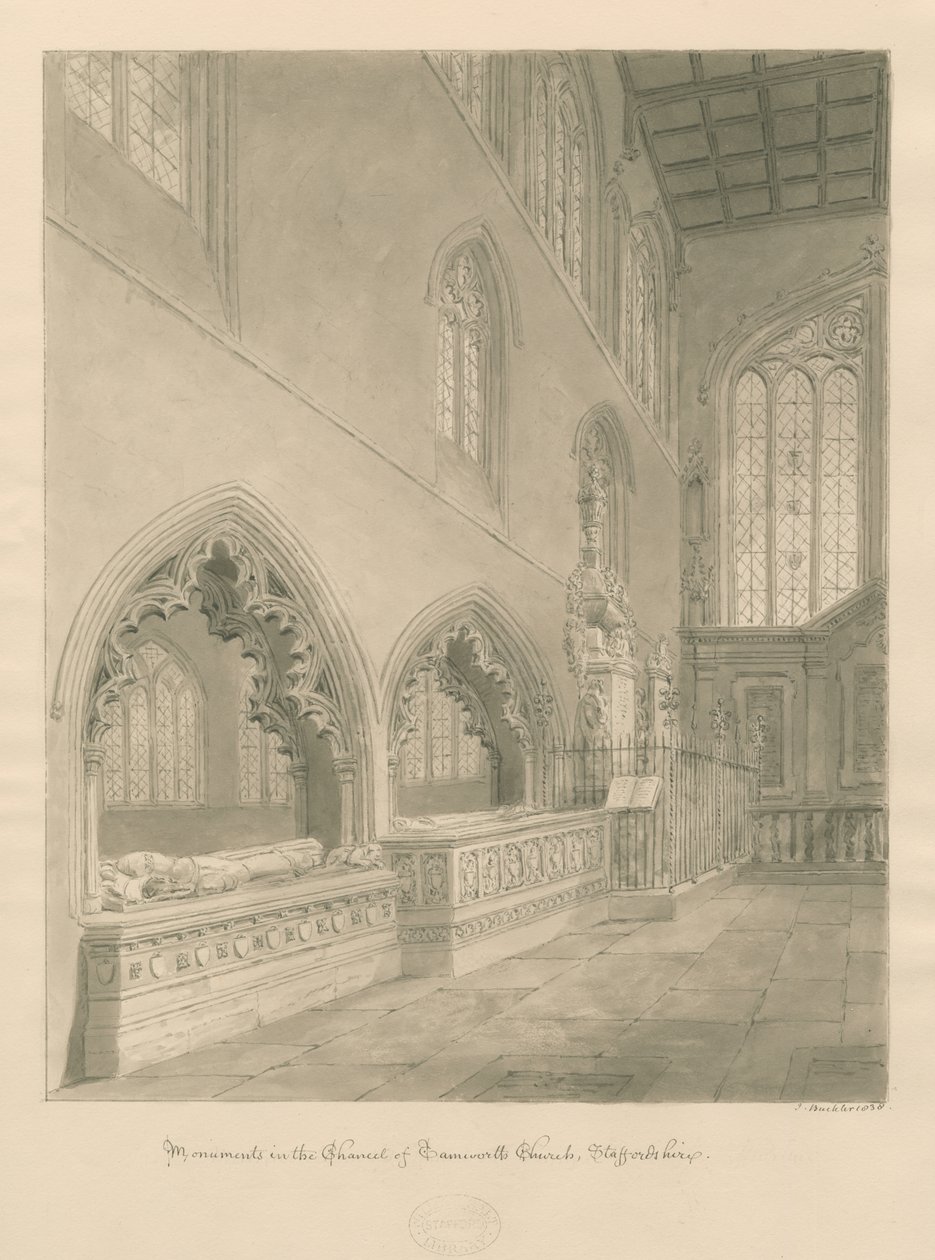 Chiesa di Tamworth - Monumenti da John Buckler