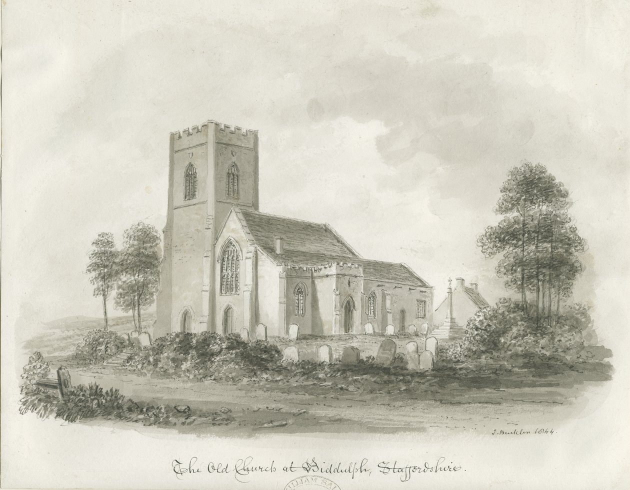La Vecchia Chiesa a Biddulph, Staffordshire da John Buckler