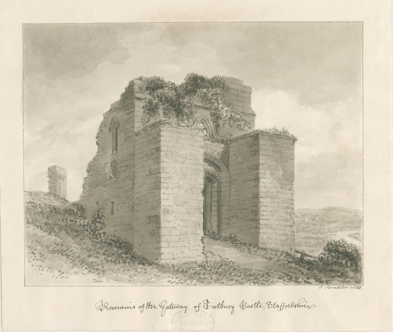 Castello di Tutbury - Resti del Portale da John Buckler