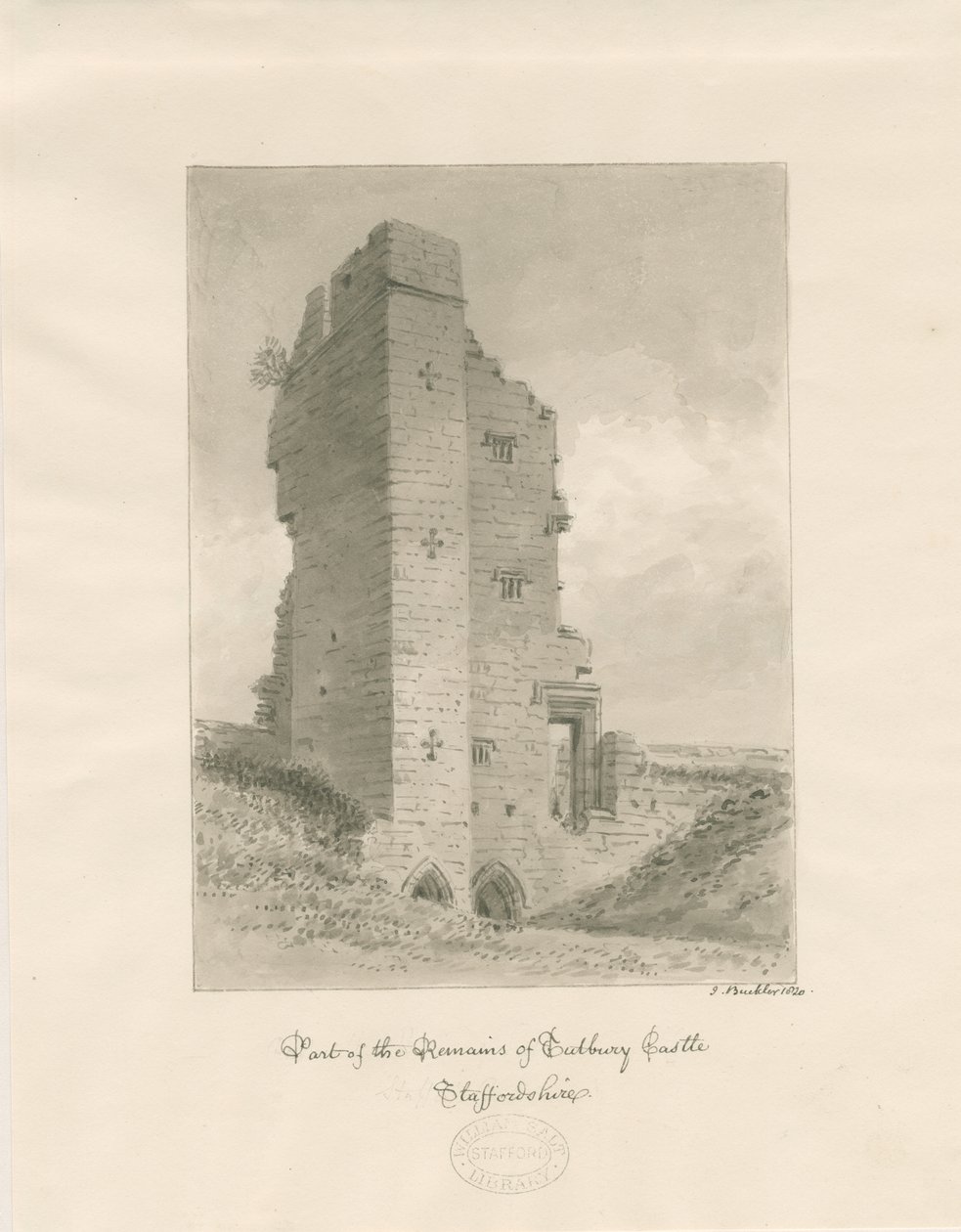Castello di Tutbury da John Buckler