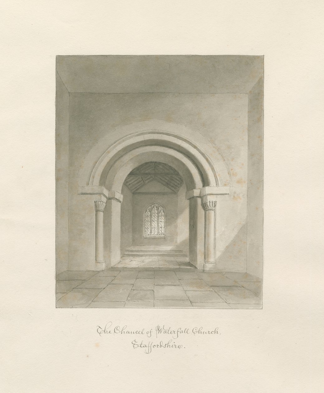 Chiesa di Waterfall - Interno del Presbiterio da John Buckler