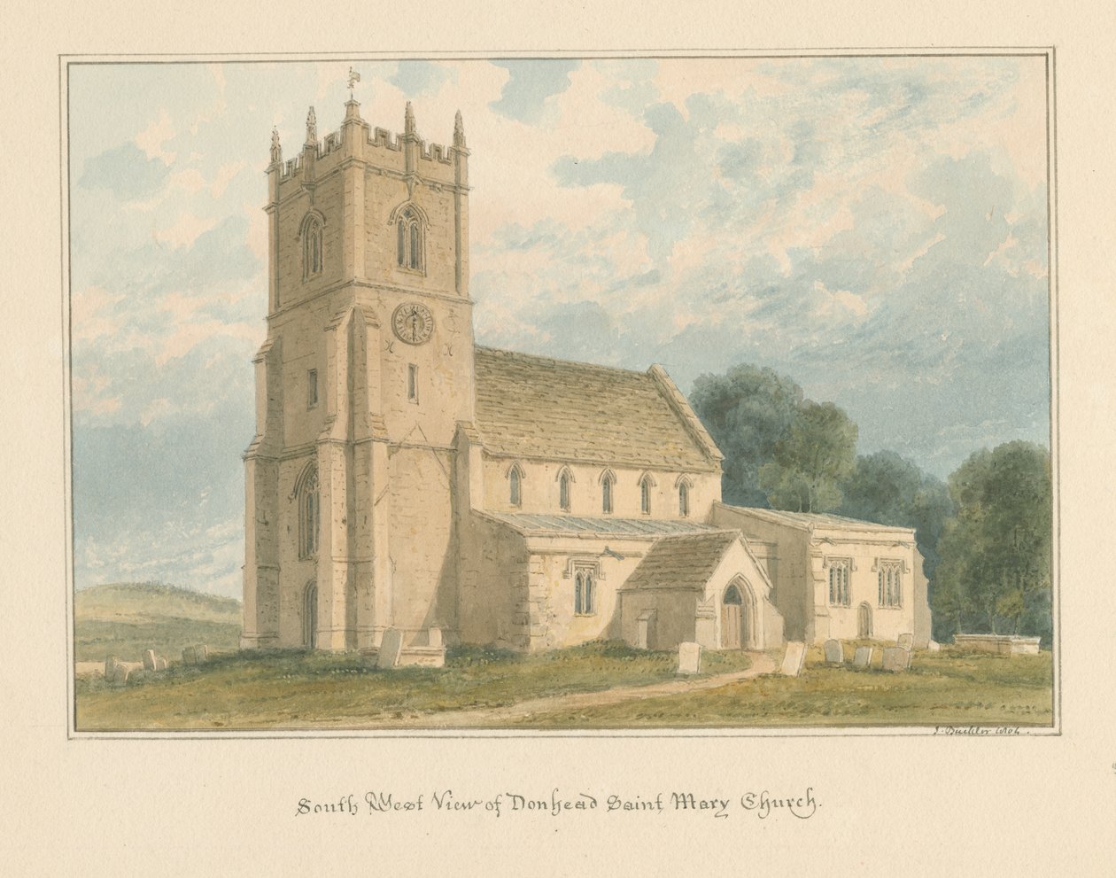 Wiltshire - Chiesa di Donhead Saint Mary da John Buckler