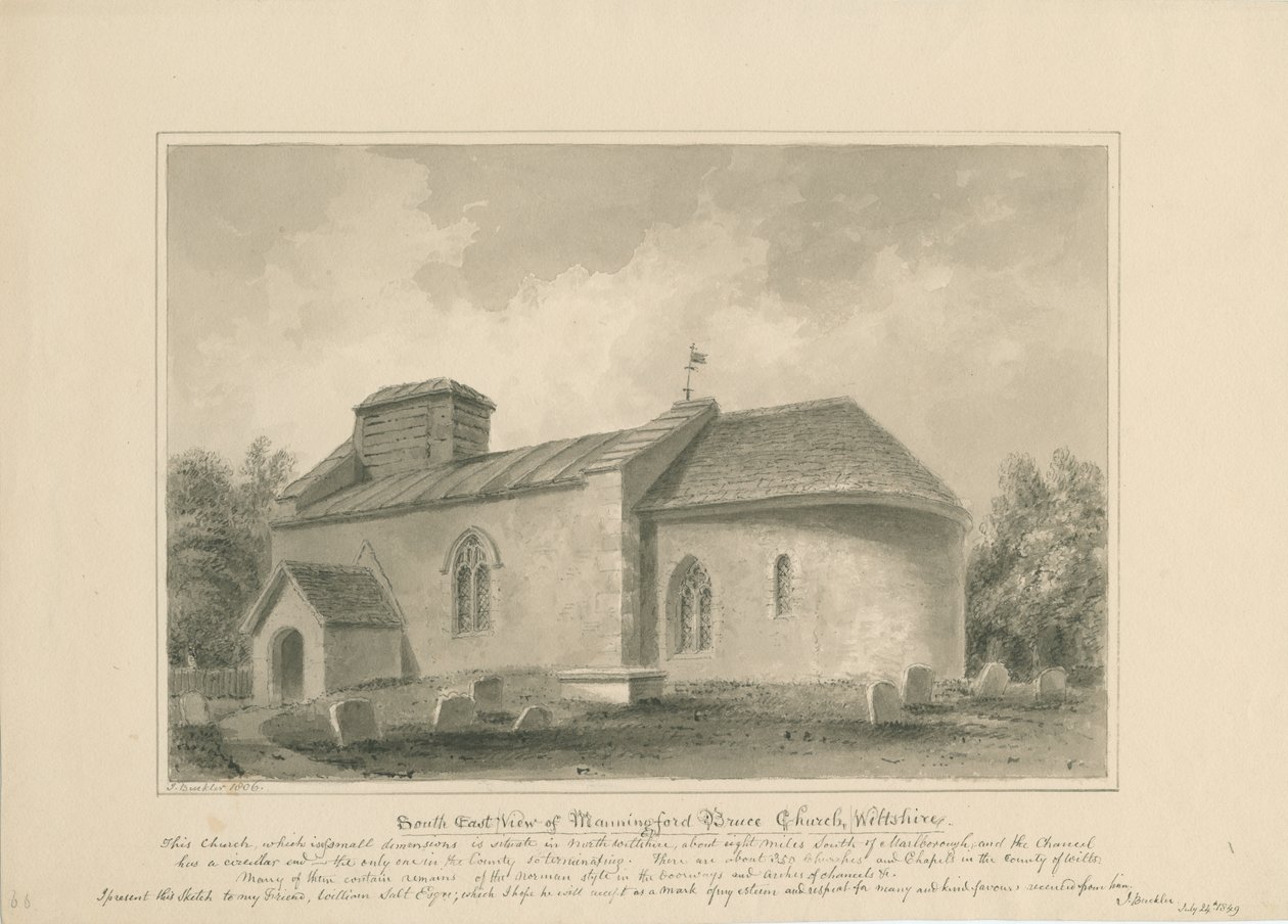 Wiltshire - Manningford Bruce Church, 1806 da John Buckler