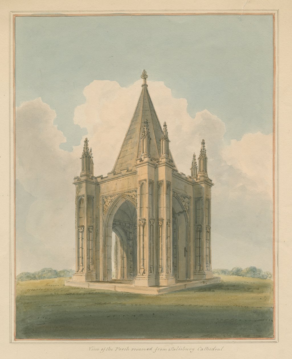 Wiltshire - Salisbury Cathedral - Porch, 1800 da John Buckler