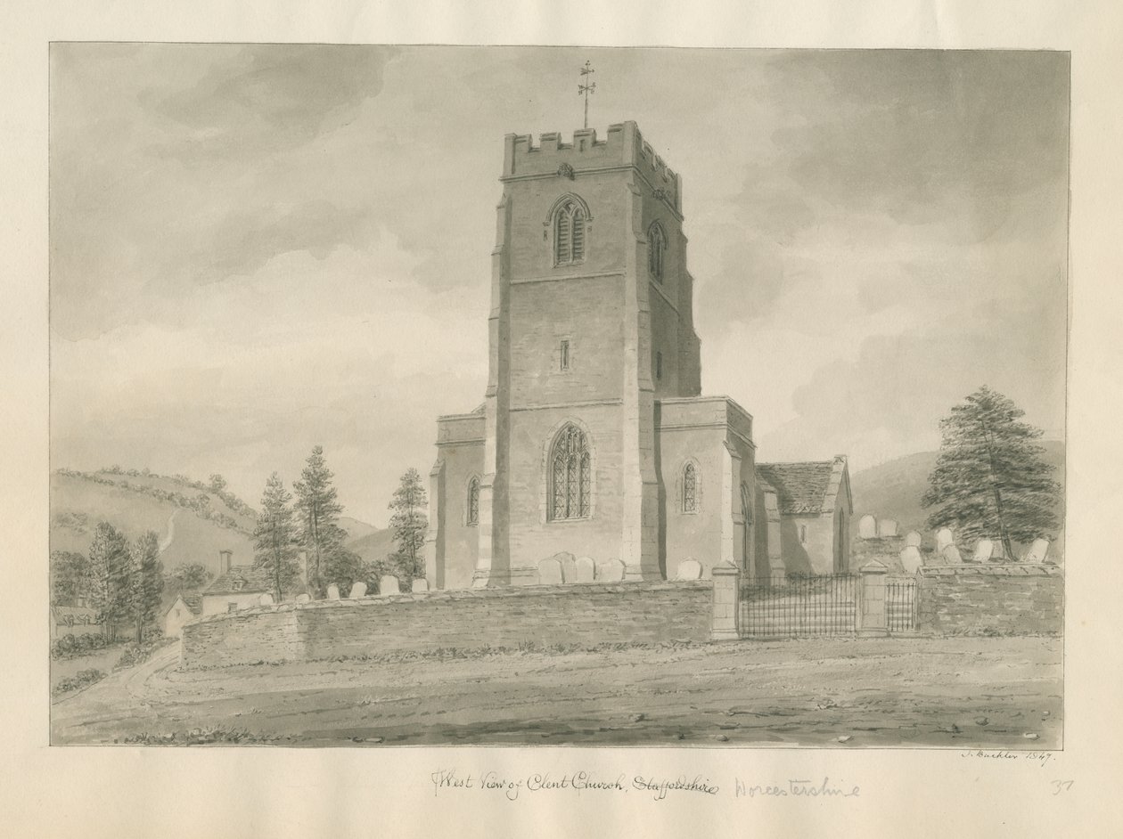 Worcestershire - Chiesa di Clent da John Buckler