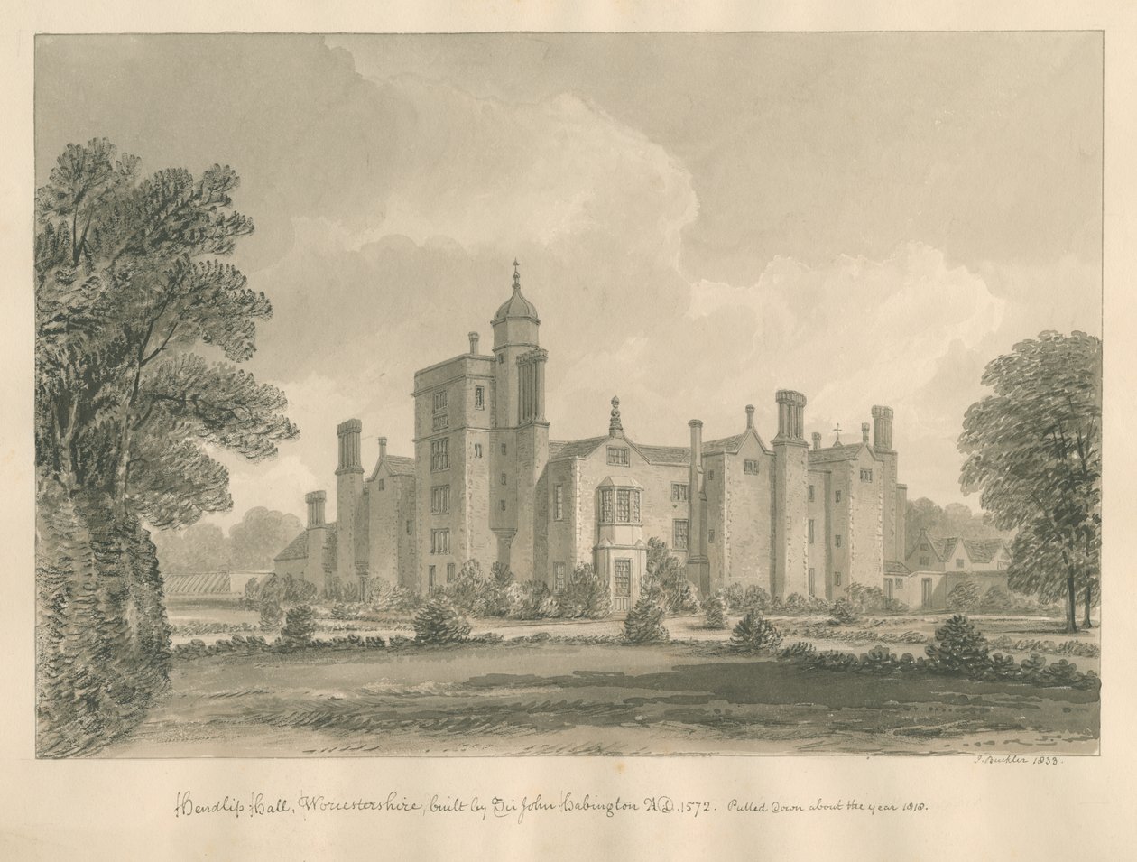 Worcestershire - Hindlip Hall da John Buckler