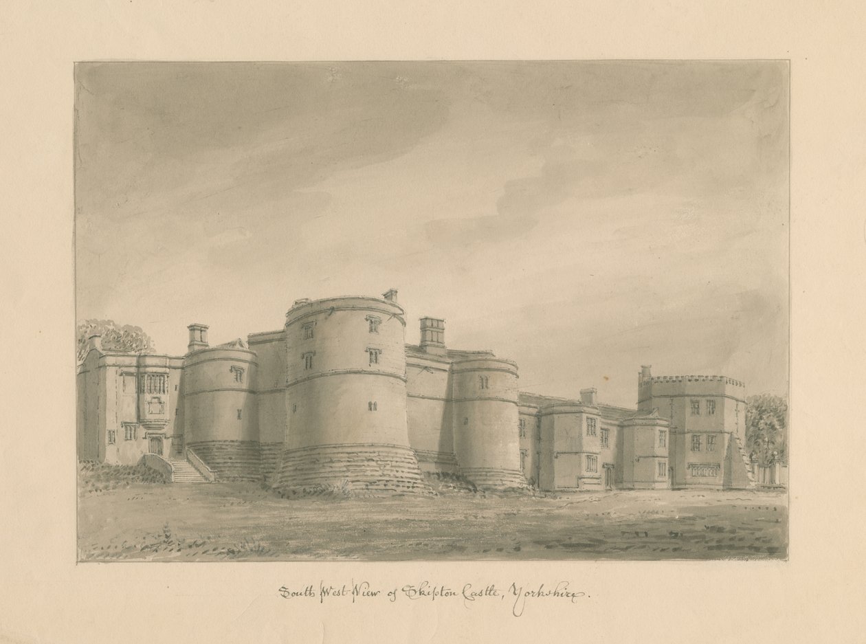 Yorkshire - Skipton Castle, 1818 da John Buckler