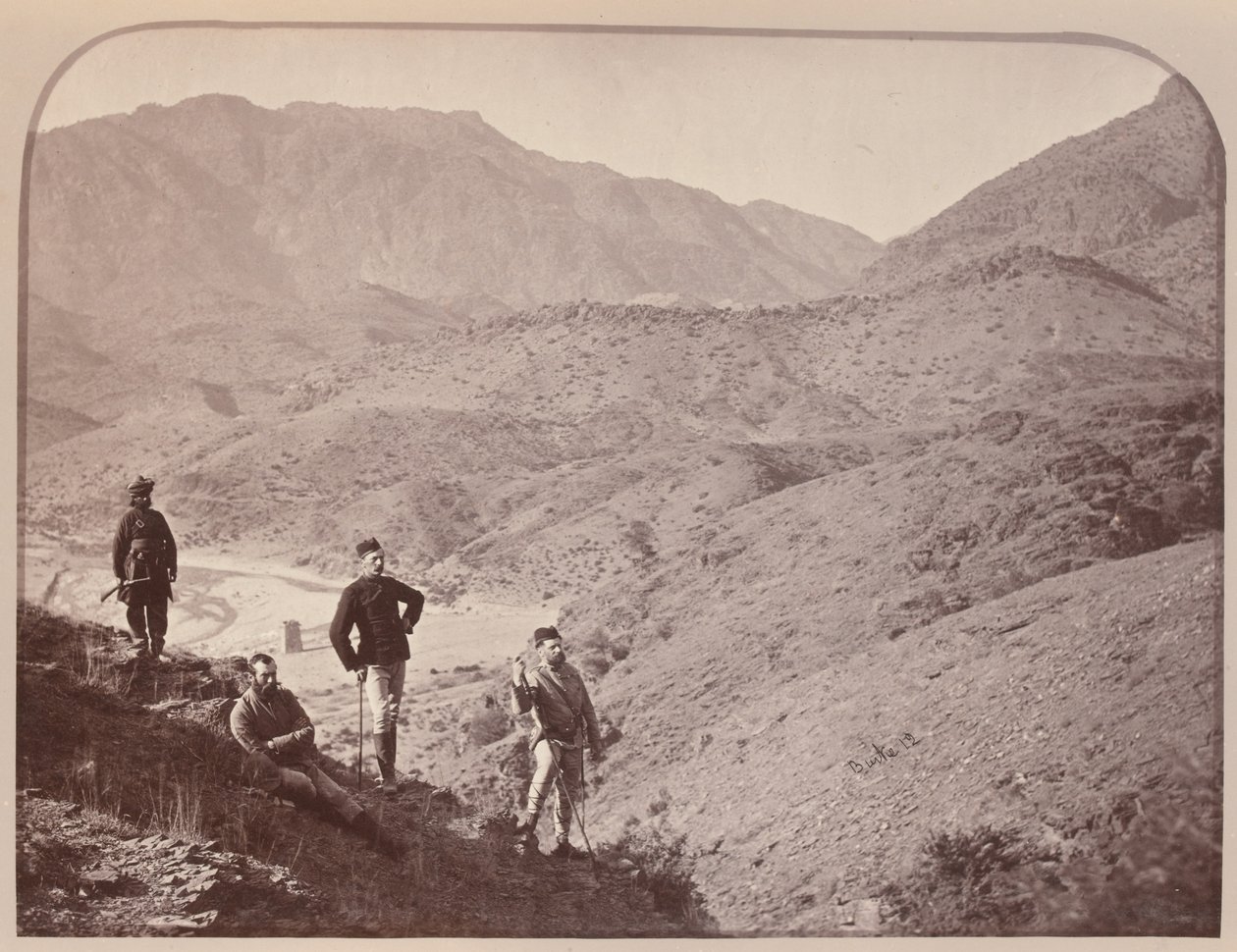 Generale Appleyard e staff, Ali Musjid in lontananza da John Burke