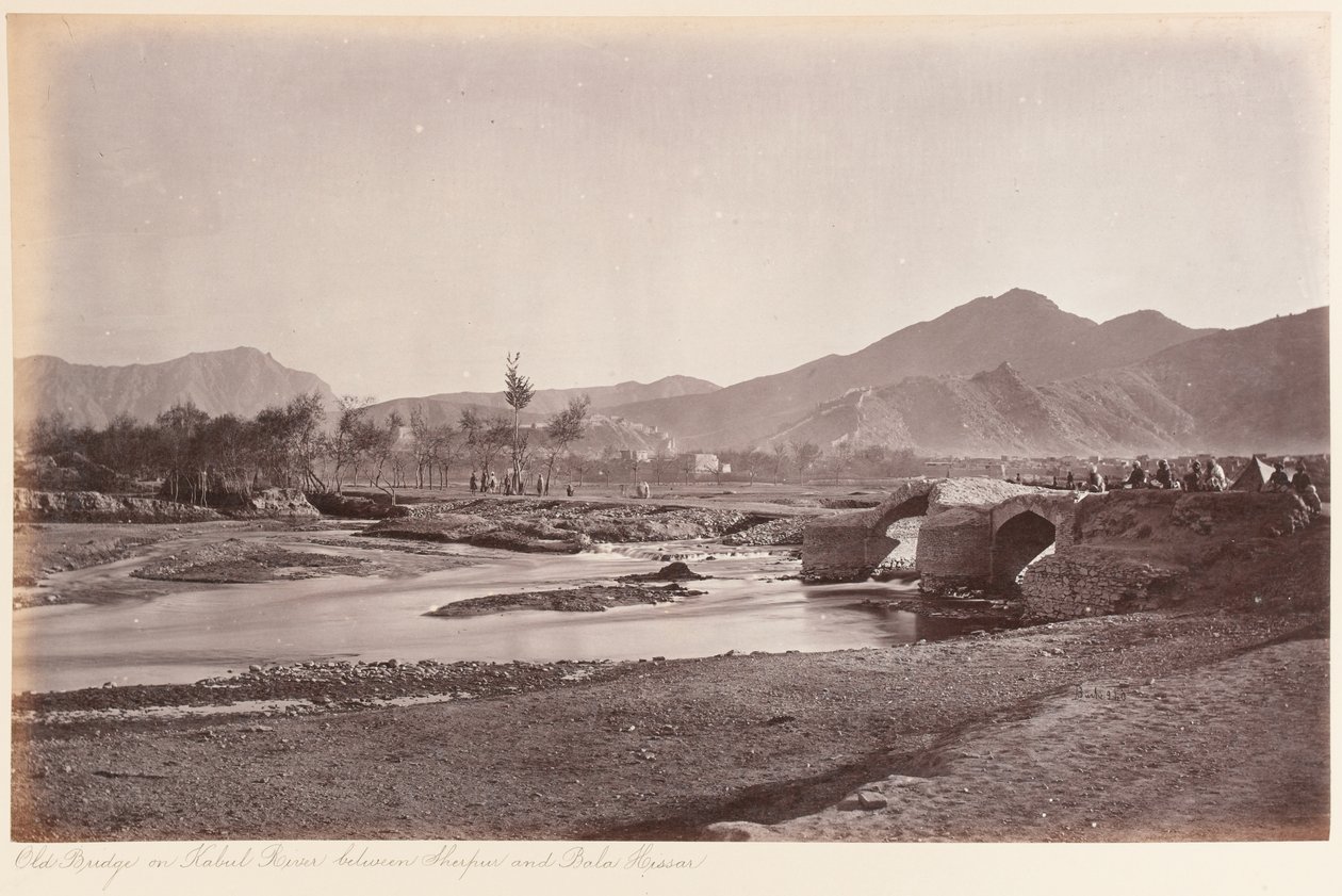 Il vecchio ponte sul fiume Kabul da John Burke