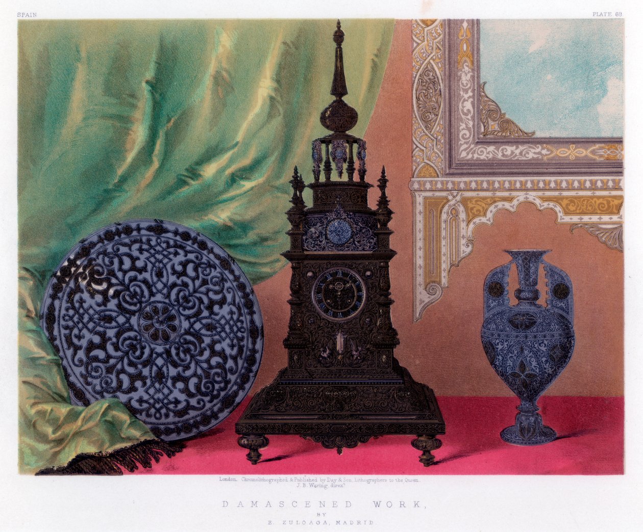 Lavoro damascato, XIX secolo da John Burley Waring