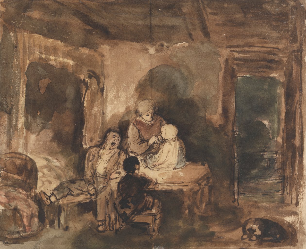 Interno di un cottage da John Burnet