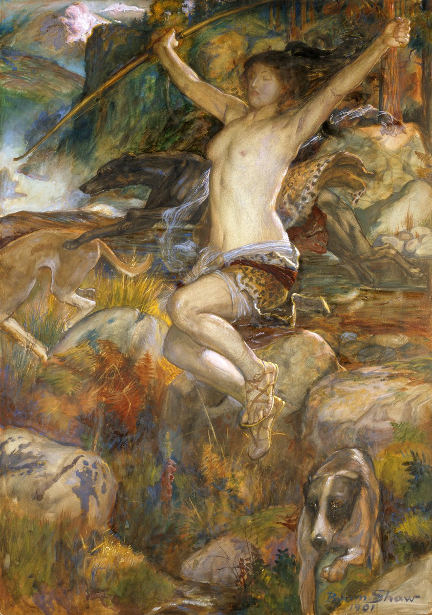 Diana della caccia, 1901 da John Byam Liston Shaw