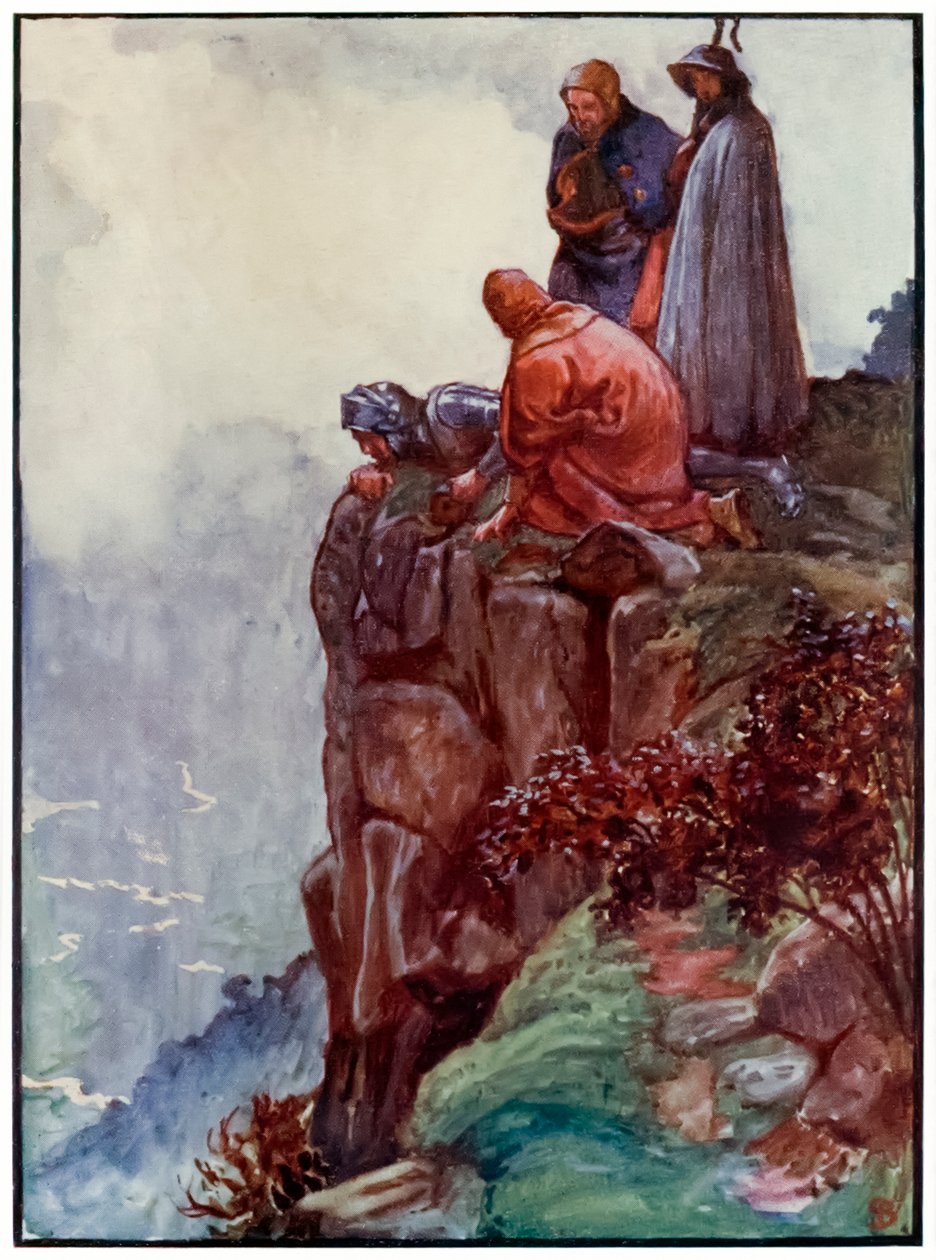 "Errore della collina" da "Il pellegrinaggio del cristiano" di John Bunyan da John Byam Liston Shaw
