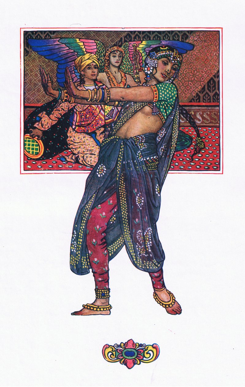 La danzatrice del tempio, illustrazione da The Garden of Kama (e altri testi dall
