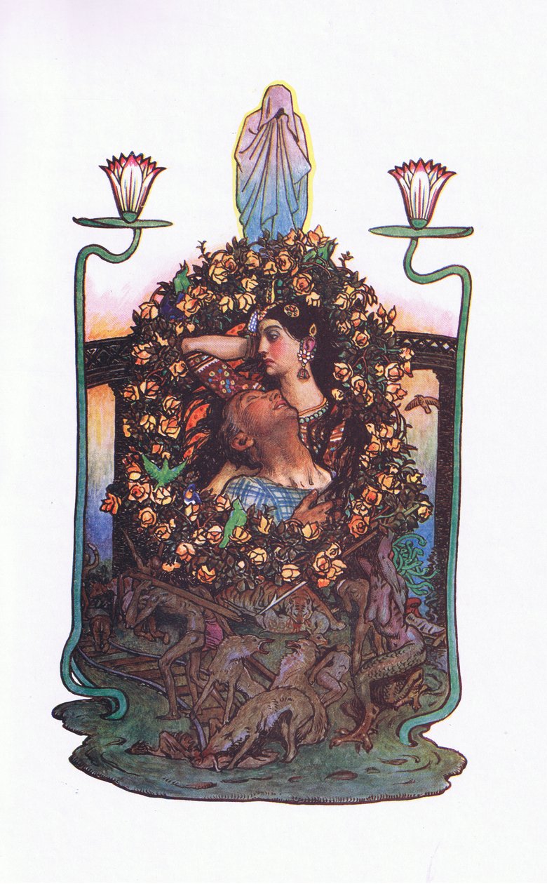 Il giardino vicino al ponte, illustrazione da The Garden of Kama (e altri testi dall