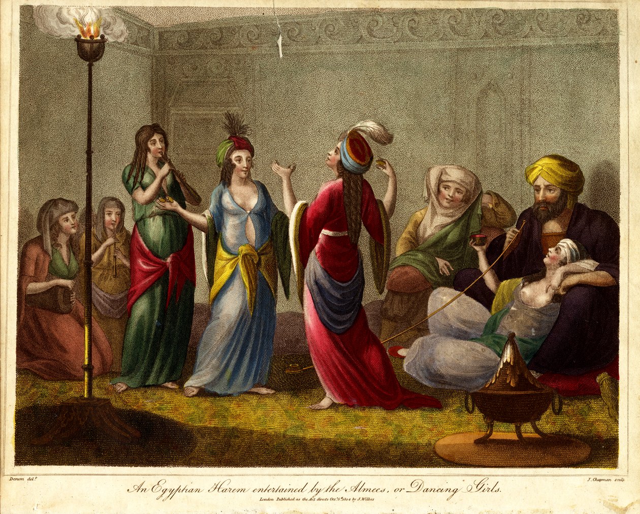 Harem egiziano allietato dalle Almee o ragazze danzanti da John Chapman