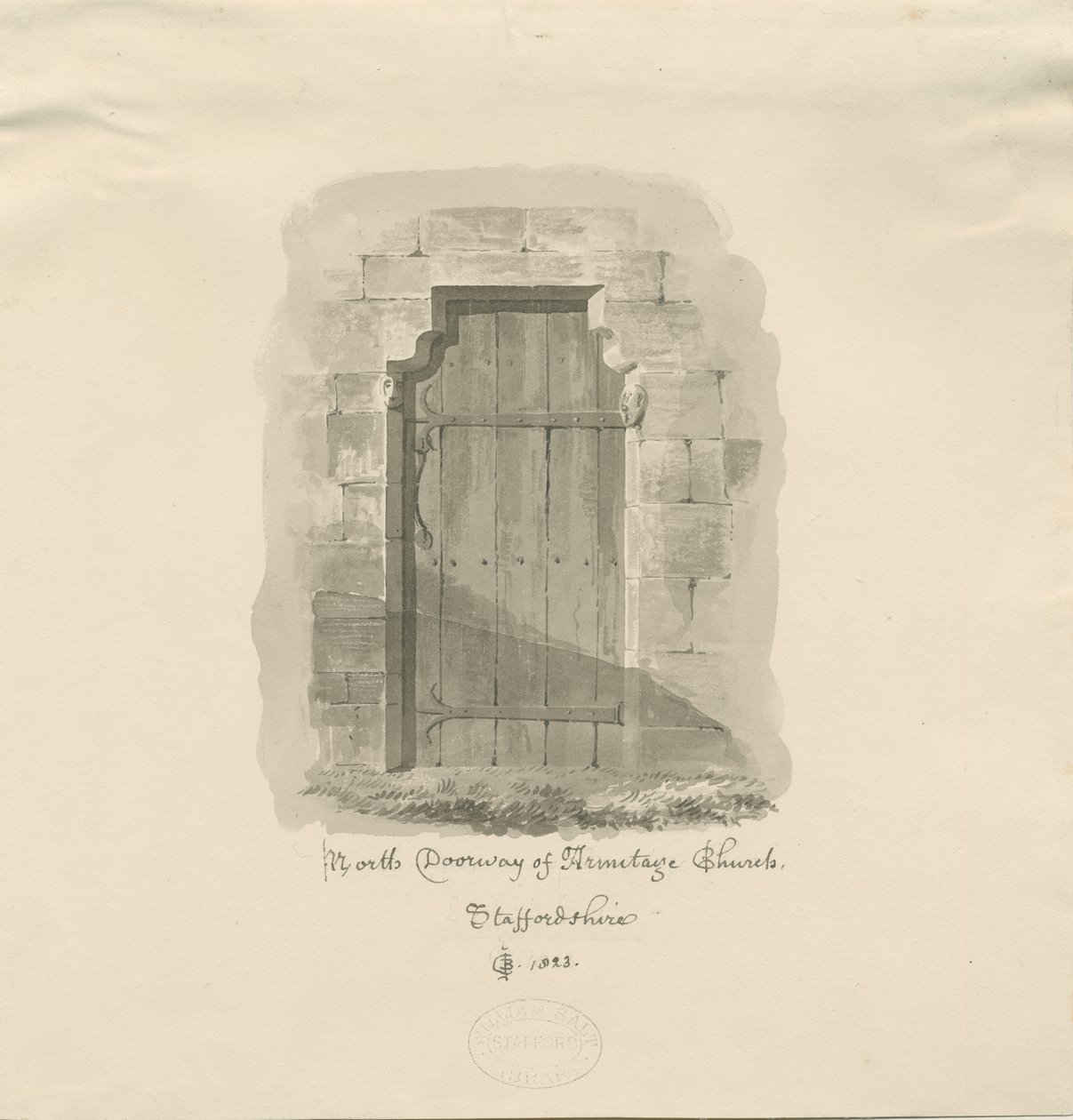 Armitage Church - Porta Nord da John Chessell Buckler